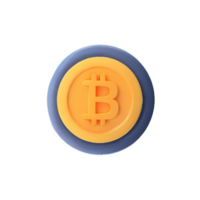 bitcoin 3d rendering icon illustration png