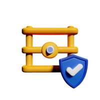 seguridad 3d representación icono ilustración png