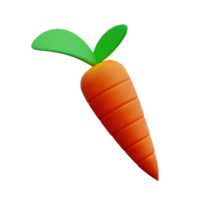 carrot 3d rendering icon illustration png