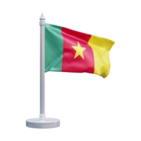 Camarões nacional bandeira conjunto ilustração ou 3d realista Camarões acenando país bandeira conjunto ícone png
