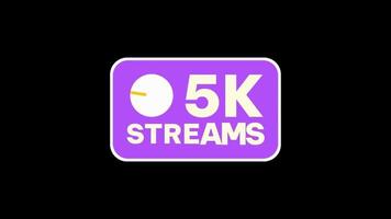 Animated 5k streams video