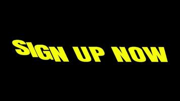 sign up now video