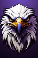 Eagle falcon and hawk mascot illustration isolated on background modern sports logo for esports team photo