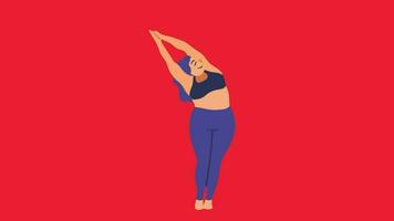Animated Woman Doing Yoga video