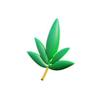 cannabis 3d le rendu icône illustration png