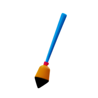 paint brush 3d rendering icon illustration png