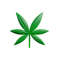 cannabis 3d le rendu icône illustration png