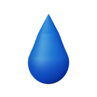 water drop 3d rendering icon illustration png