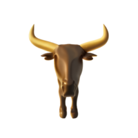 bull 3d rendering icon illustration png