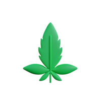 weed 3d rendering icon illustration png