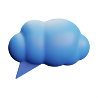 thought bubble 3d rendering icon illustration png