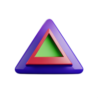 Triangle 3d le rendu icône illustration png