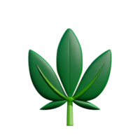 weed 3d rendering icon illustration png