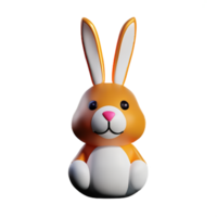 lapin 3d le rendu icône illustration png