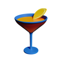 cocktail 3d le rendu icône illustration png