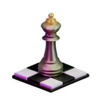 chess 3d rendering icon illustration png