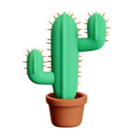 cactus 3d representación icono ilustración png