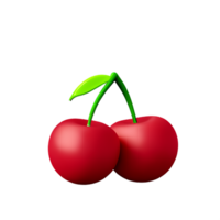 cherry 3d rendering icon illustration png