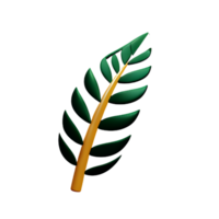 tropical feuilles 3d le rendu icône illustration png