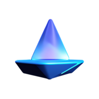 cristal 3d representación icono ilustración png