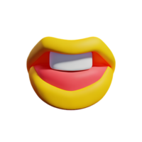 mouth 3d rendering icon illustration png