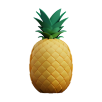 pineapple 3d rendering icon illustration png