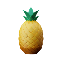 ananas 3d interpretazione icona illustrazione png