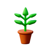 planta 3d icono ilustración png