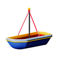 boat 3d rendering icon illustration png