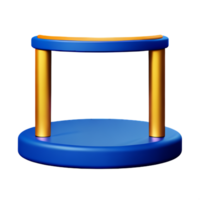 stage 3d rendering icon illustration png