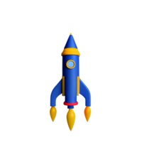 spaceship 3d rendering icon illustration png