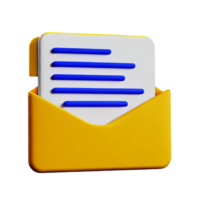 email 3d rendering icon illustration png