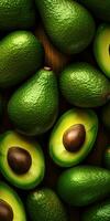 close upavocado with water droplets on it, Generative AI photo