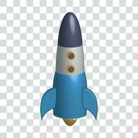 3d style spaceship rocket space business concept vector illustration