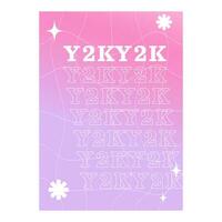 Y2K template gradient poster backgrounds vector