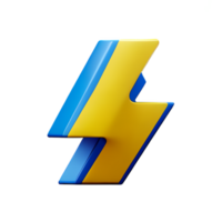 thunder 3d rendering icon illustration png