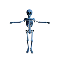 esqueleto 3d representación icono ilustración png