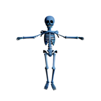 skeleton 3d rendering icon illustration png