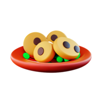 cookies 3d rendering icon illustration png