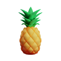 Ananas 3d Rendern Symbol Illustration png