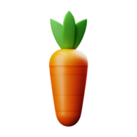 Zanahoria 3d representación icono ilustración png