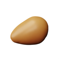 potato 3d rendering icon illustration png