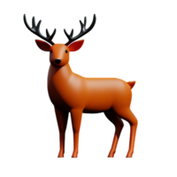 deer 3d rendering icon illustration png