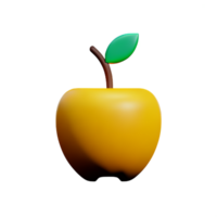 manzana 3d icono ilustración png