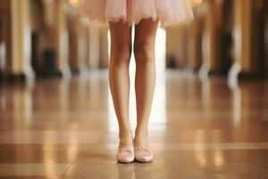 Legs of ballerina sport. Generate Ai photo