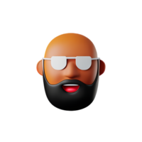 barbe 3d le rendu icône illustration png