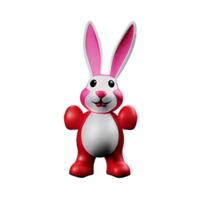 Pâques lapin 3d le rendu icône illustration png