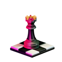 ajedrez 3d representación icono ilustración png