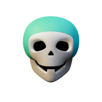 skull 3d icon illustration png