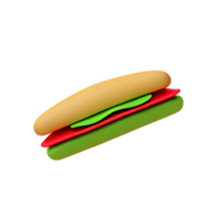 sandwich 3d le rendu icône illustration png